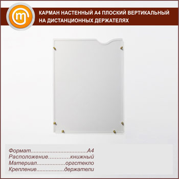 Карманы А4 плоские вертикальные